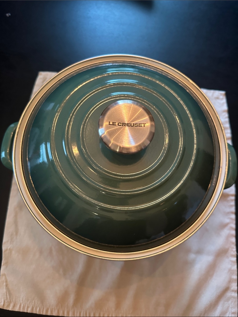 Le Creuset Enamel Stock Pot with Lid - Artichaute 10 QT - Picture 2 of 5